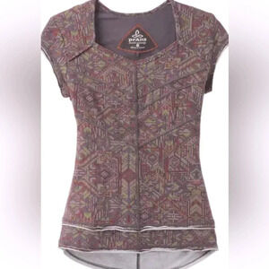 Prana  Calypsa Top - Women's-Moonrock On Point size medium geometric